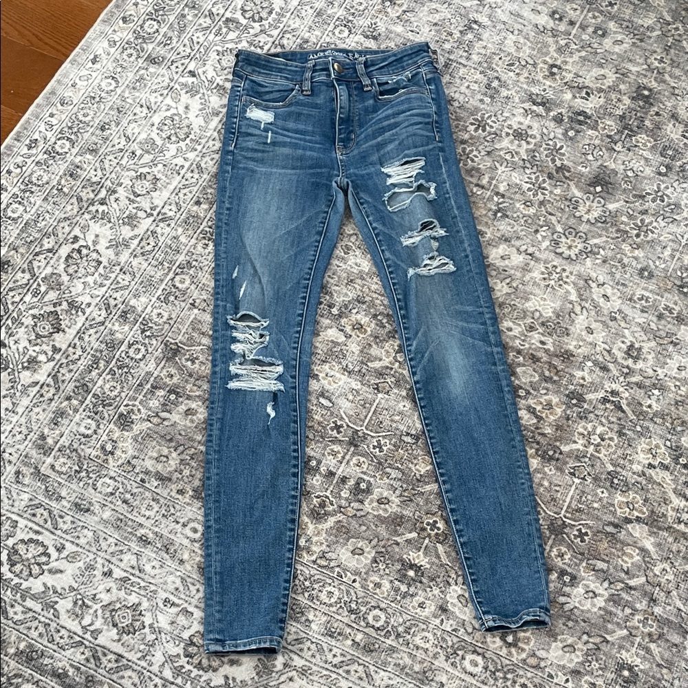 American Eagle Distressed Blue Women's Jeans